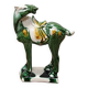 Cheval en céramique vintage de style Tang, milieu du XXe siècle