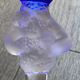Verre Lalique modèle Roxanne bleu indigot