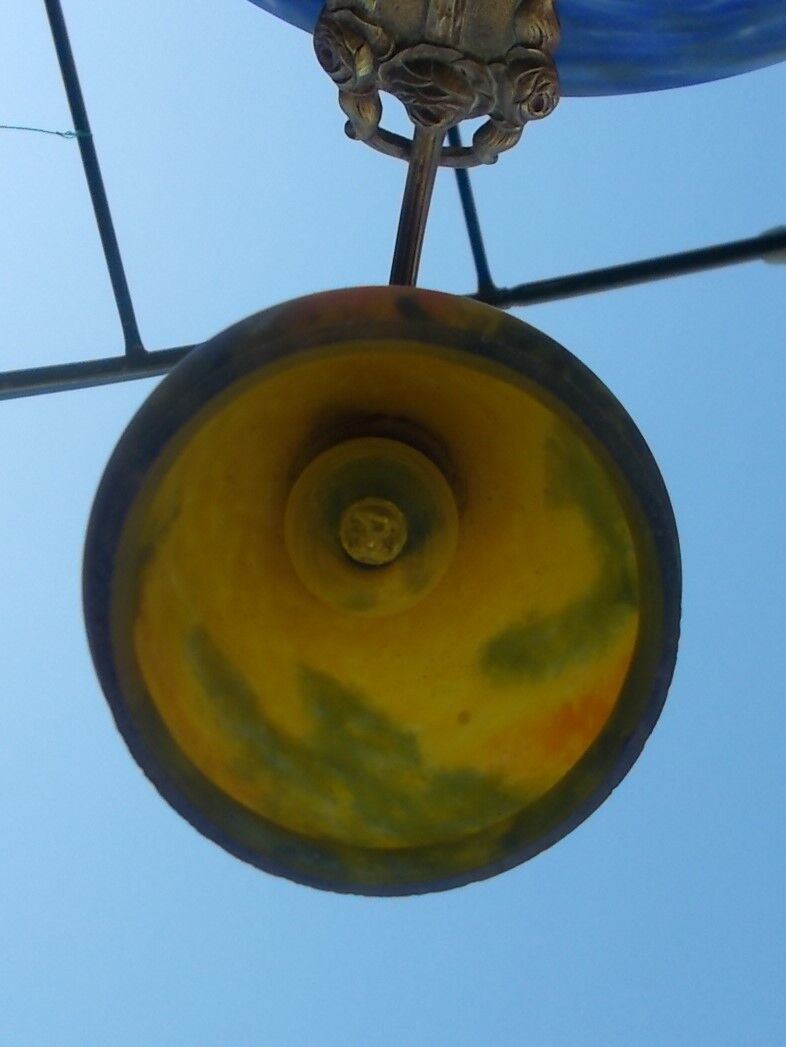 Art Deco chandelier in glass paste