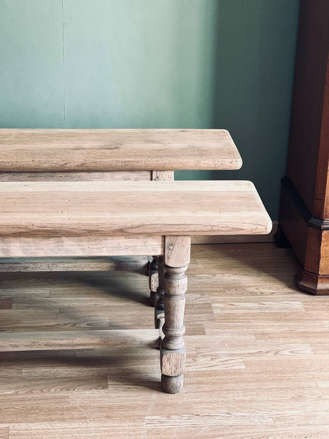 Old farmhouse benches - solid oak wood