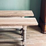 Old farmhouse benches - solid oak wood