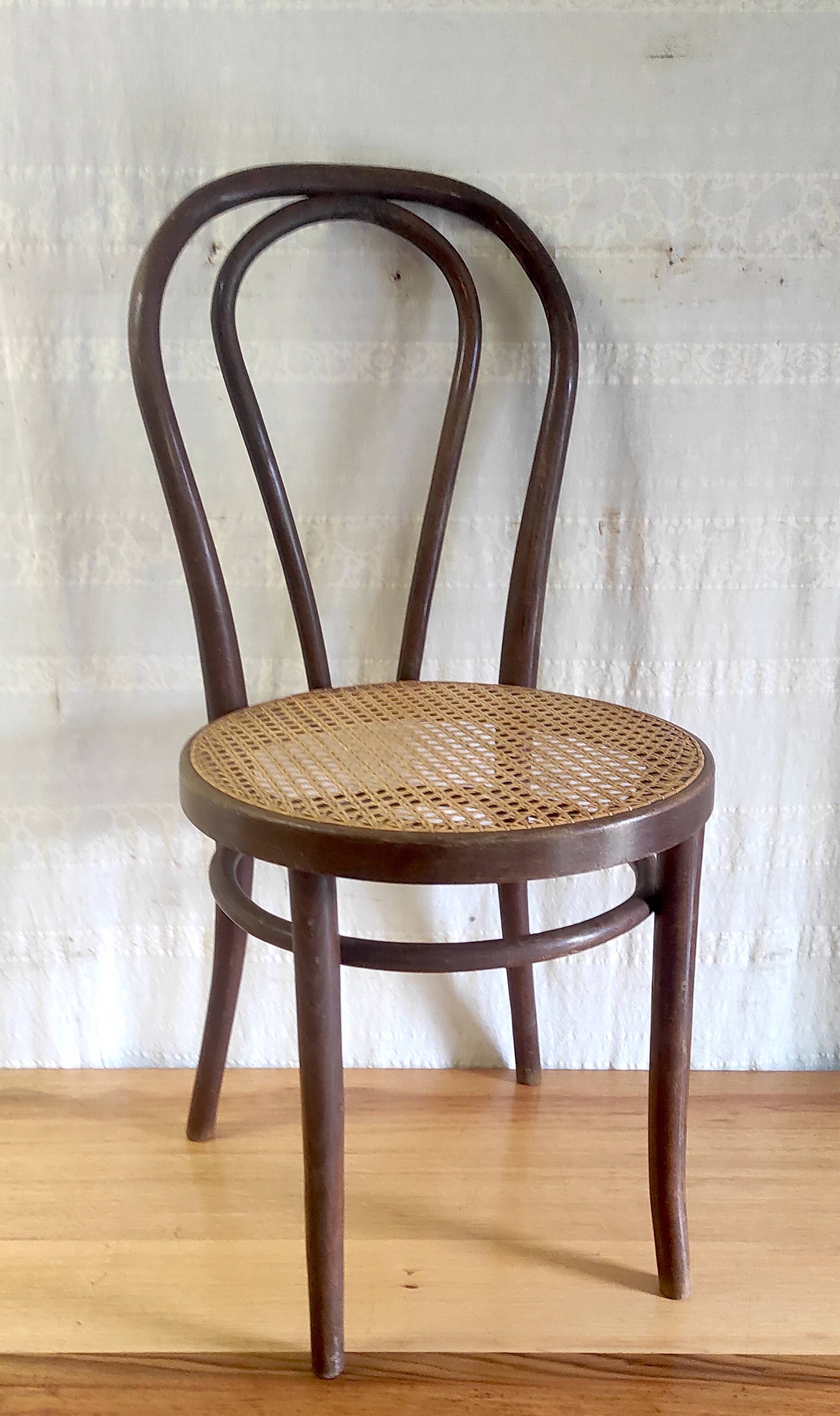 Bentwood and traditional cane chair - mid-20th century