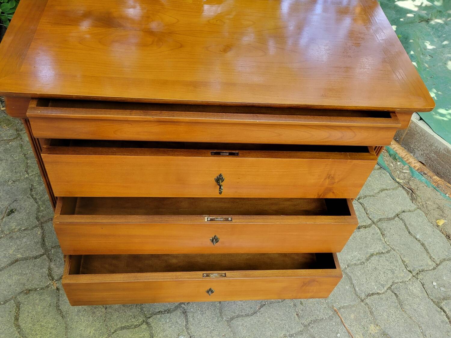 Louis Philippe cherry chest of drawers with lock