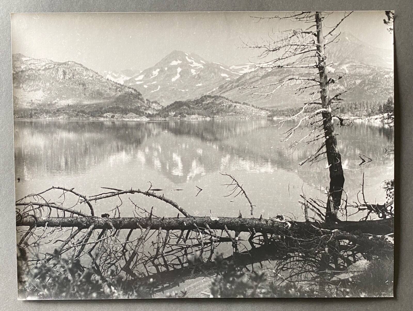 Vintage photograph by Bernard Darot, 20th century, mountain lake