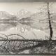 Vintage photograph by Bernard Darot, 20th century, mountain lake