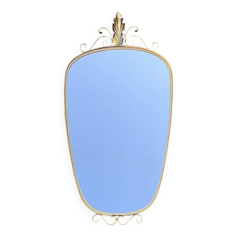Antique wall mirror in gold metal – Free form –