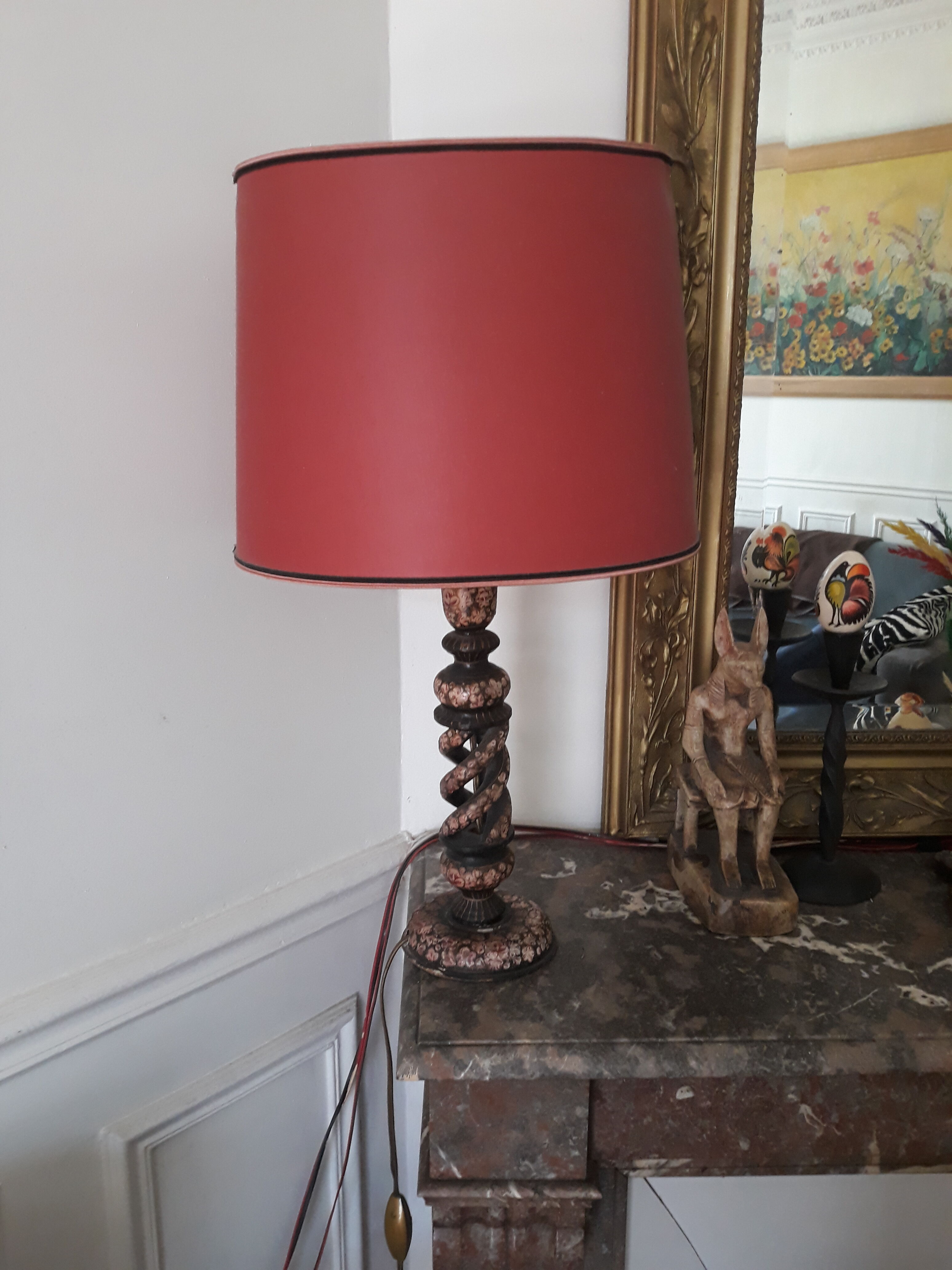 A bohemian-style lamp