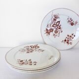 4 flat plates from Sarreguemines, Danish model 210401.