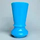 Blue opaline vase, "fair opaline"