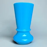 Blue opaline vase, "fair opaline"