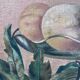 Antique original still life oil painting, fruit kitchen art