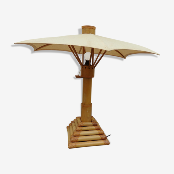 Lampe en bambou parasol design