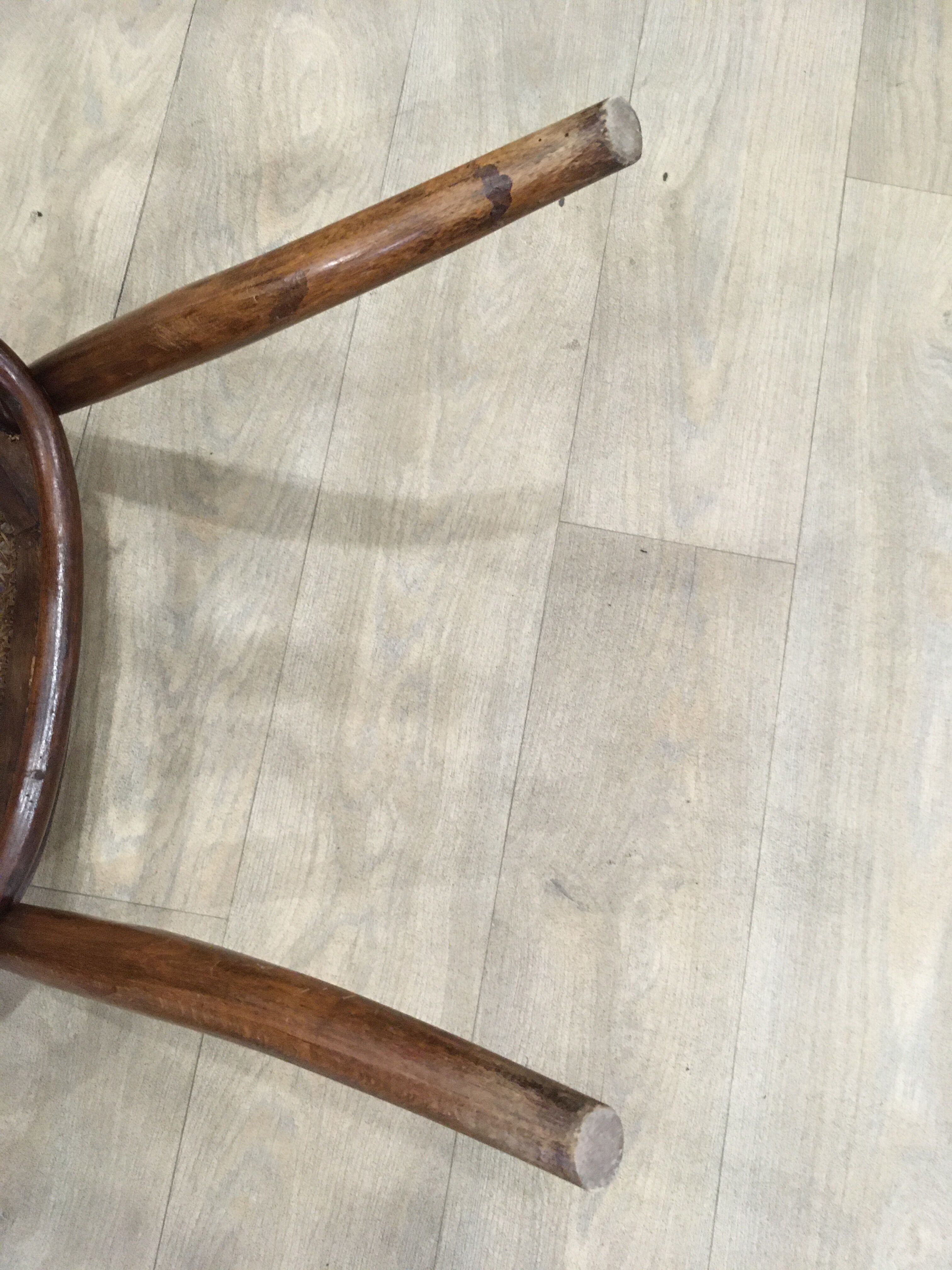 4 old wooden bistro chairs