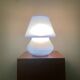 Lampe champignon vintage en verre bleu
