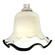White opaline glass pendant light