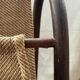 porte-revues vintage en rotin et jute | style bohème des années 50 | années 1970