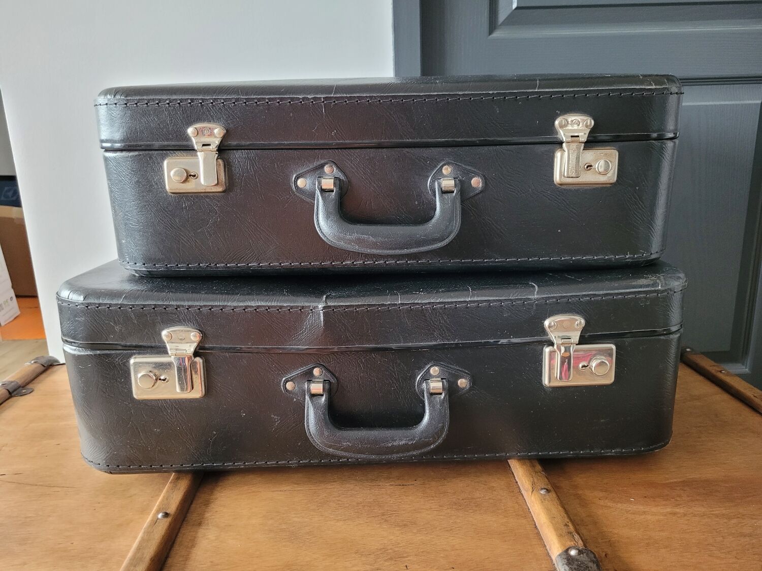 Antique cardboard suitcase