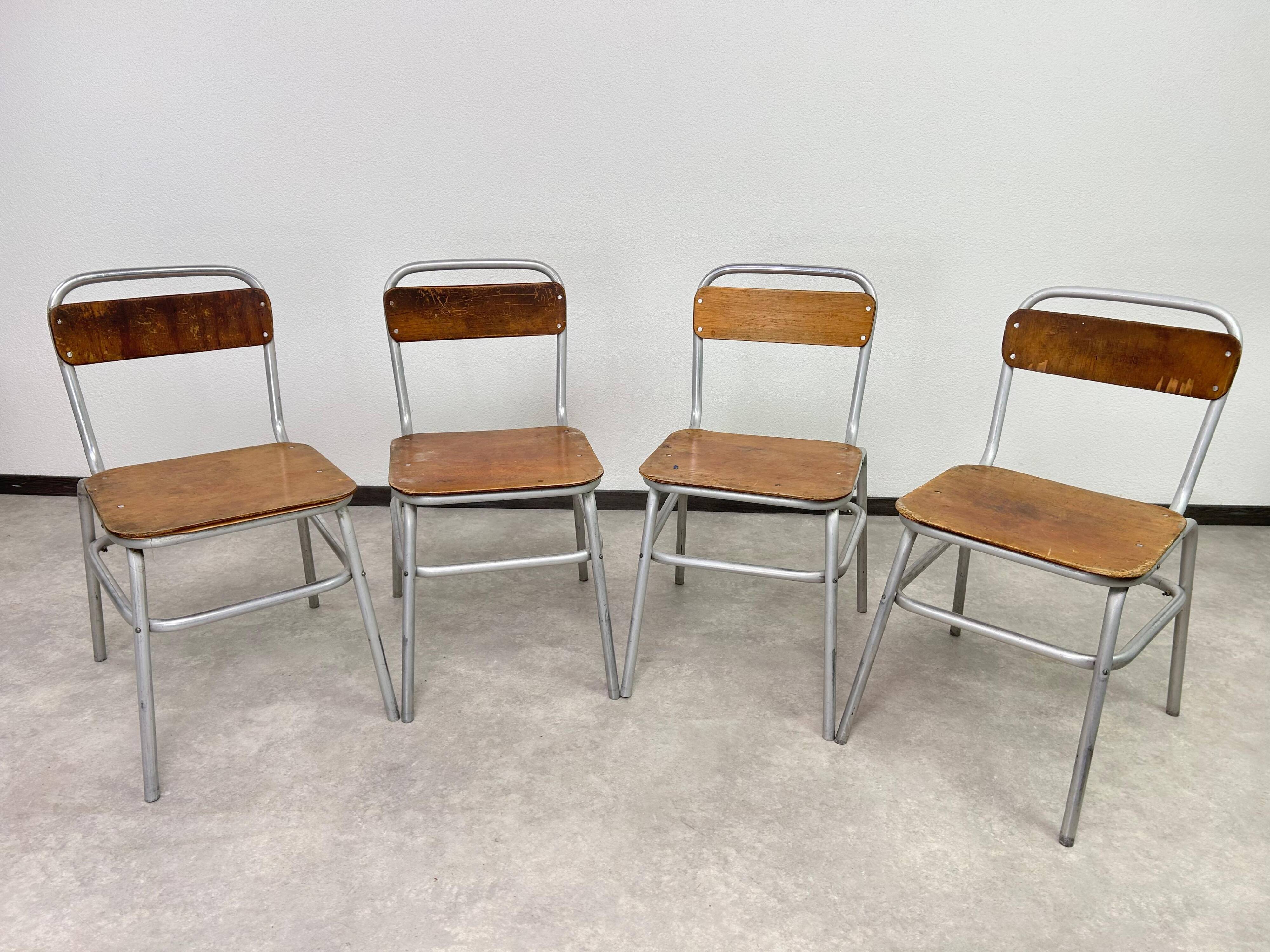 Vintage aluminium dining set