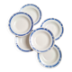 Deep plates / Art Deco salad plates Badonviller blue