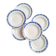 Deep plates / Art Deco salad plates Badonviller blue
