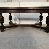 Renaissance style table in oak, 20th century