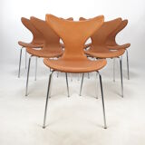 Set of 6 Lily chairs by Arne Jacobsen for Fritz Hansen, 1960s