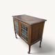 Buffet vitré Art nouveau en chêne et verre plombé