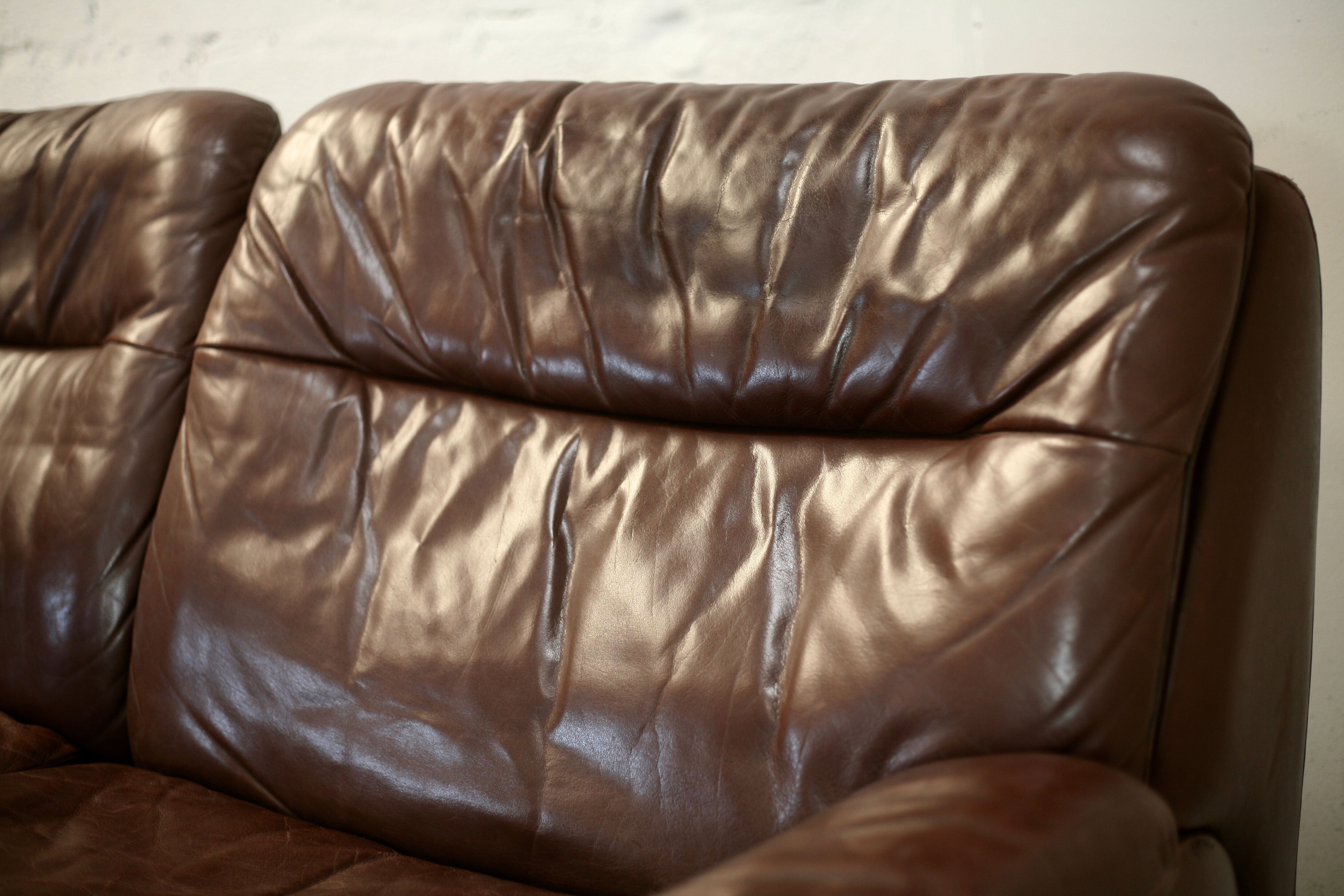 Sofa De Sede. Leather "chocolate" Switzerland, circa 1970