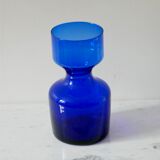 Vase en verre bleu cobalt, design scandinave