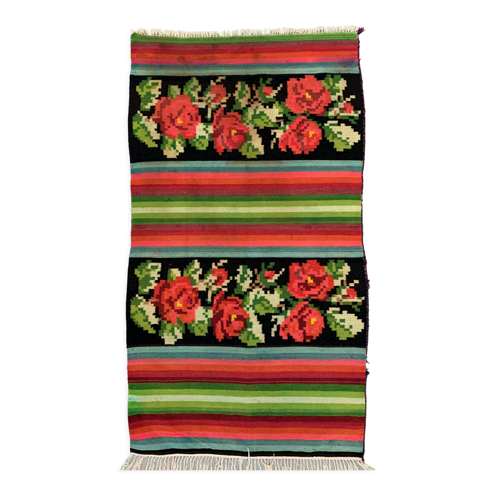 Medium Vintage Turkish Kilim Rug 161x91 cm Wool Kelim