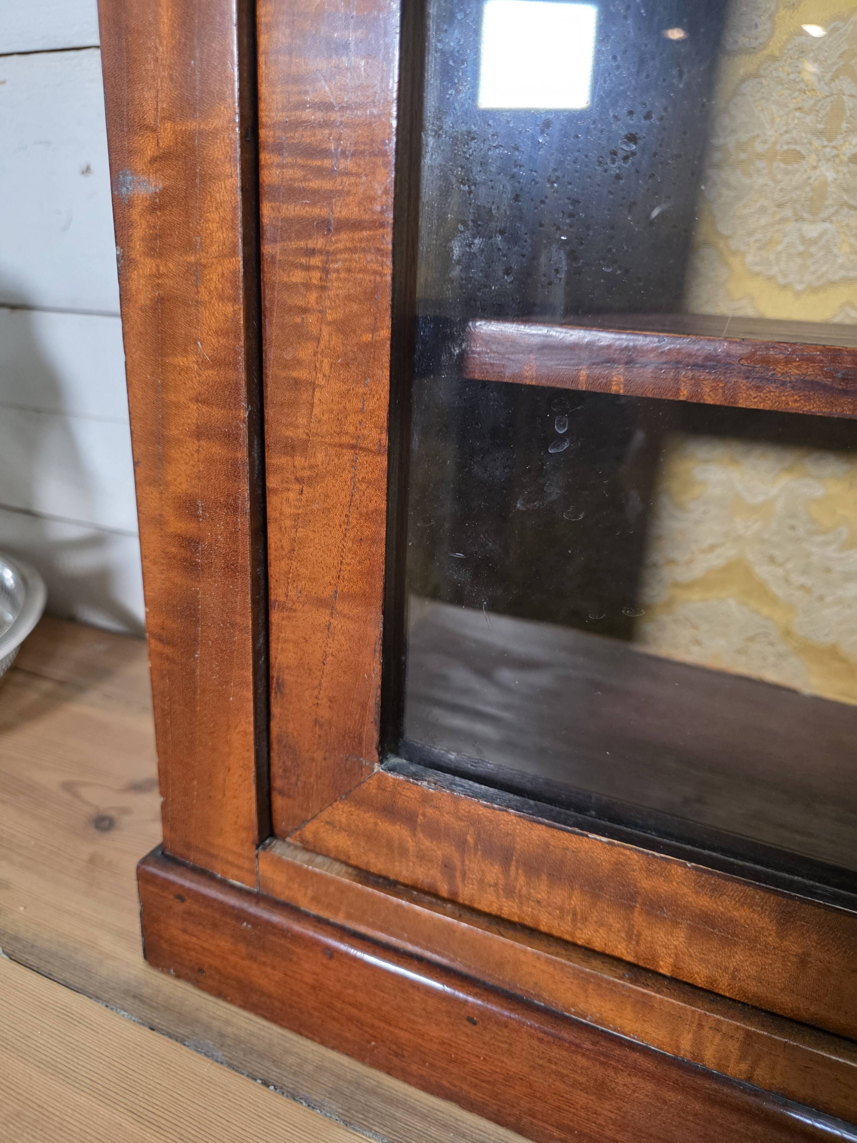 Late 19th century mahogany shop display cabinet.