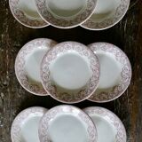 6 assiettes en terre de fer