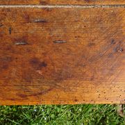 Rustic kneading trough in solid oak, removable lid and base.