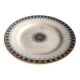 French vintage cake plate or cake stand for desserts or fruit, Sarreguemines, mod. Myosotis