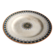 French vintage cake plate or cake stand for desserts or fruit, Sarreguemines, mod. Myosotis