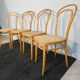 Set de 4 chaises cannées hêtre courbé