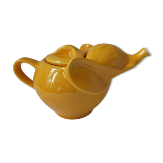 Orange-yellow elephant teapot
