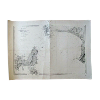 Nautical chart - Elba Island - From Popolonia to Troja Island - Italy