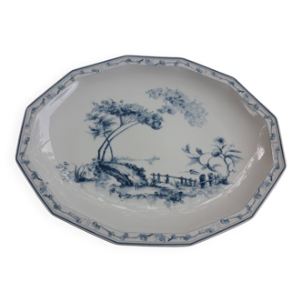 Plat ovale Porcelaine de Limoges Bernardaud Modèle Reflets