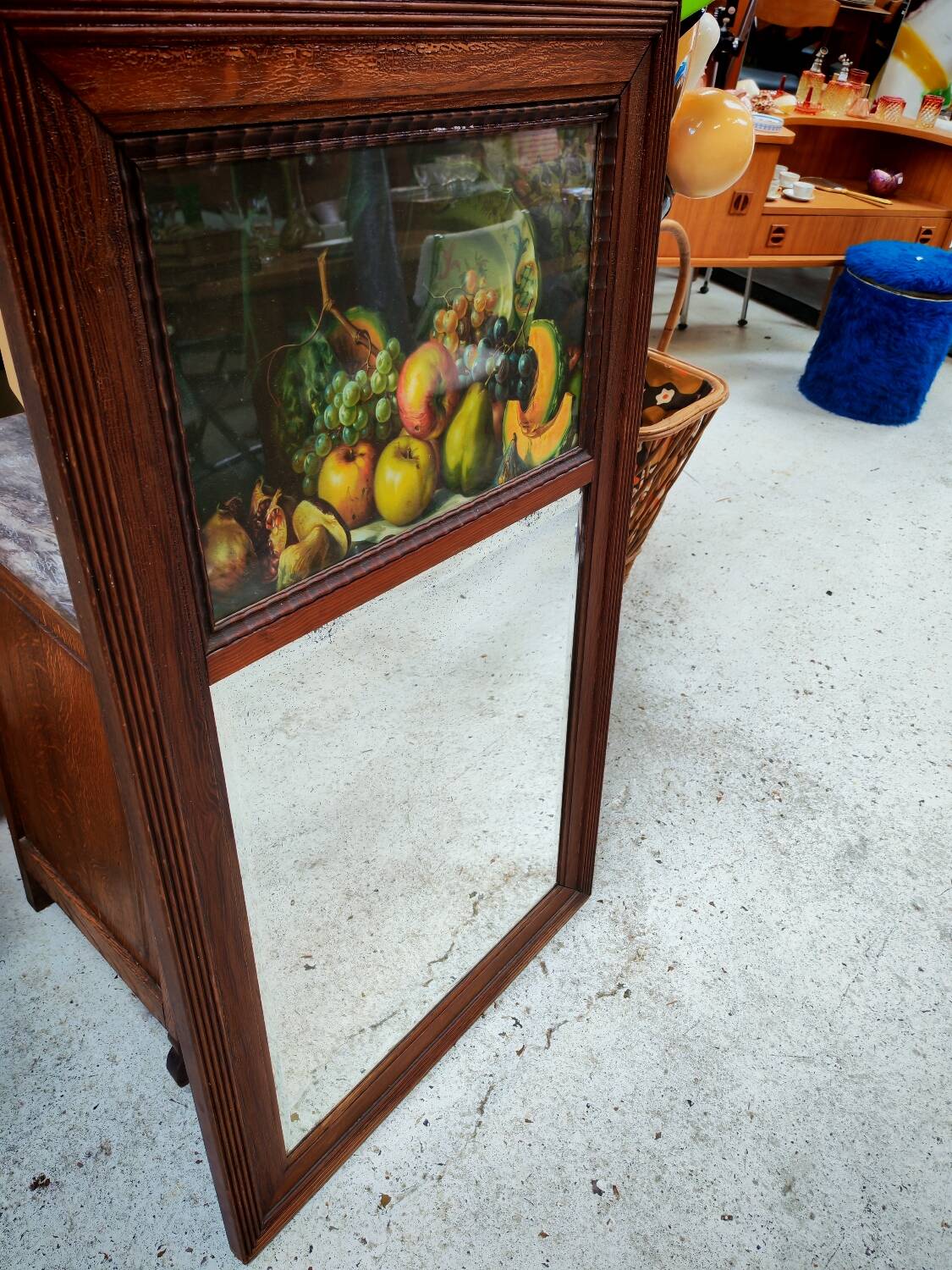 Antique trumeau mirror