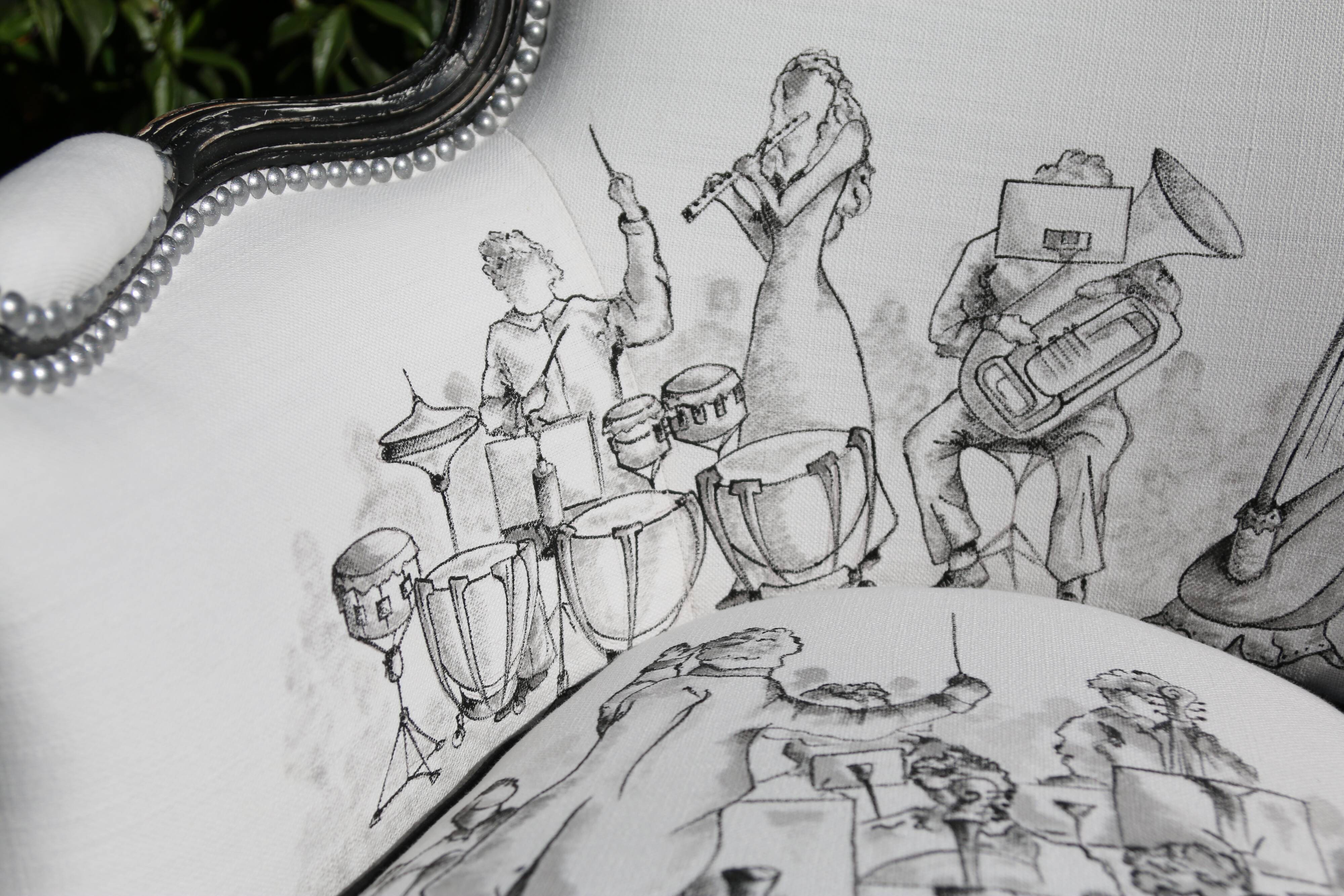 Louis XV style bergère revamped