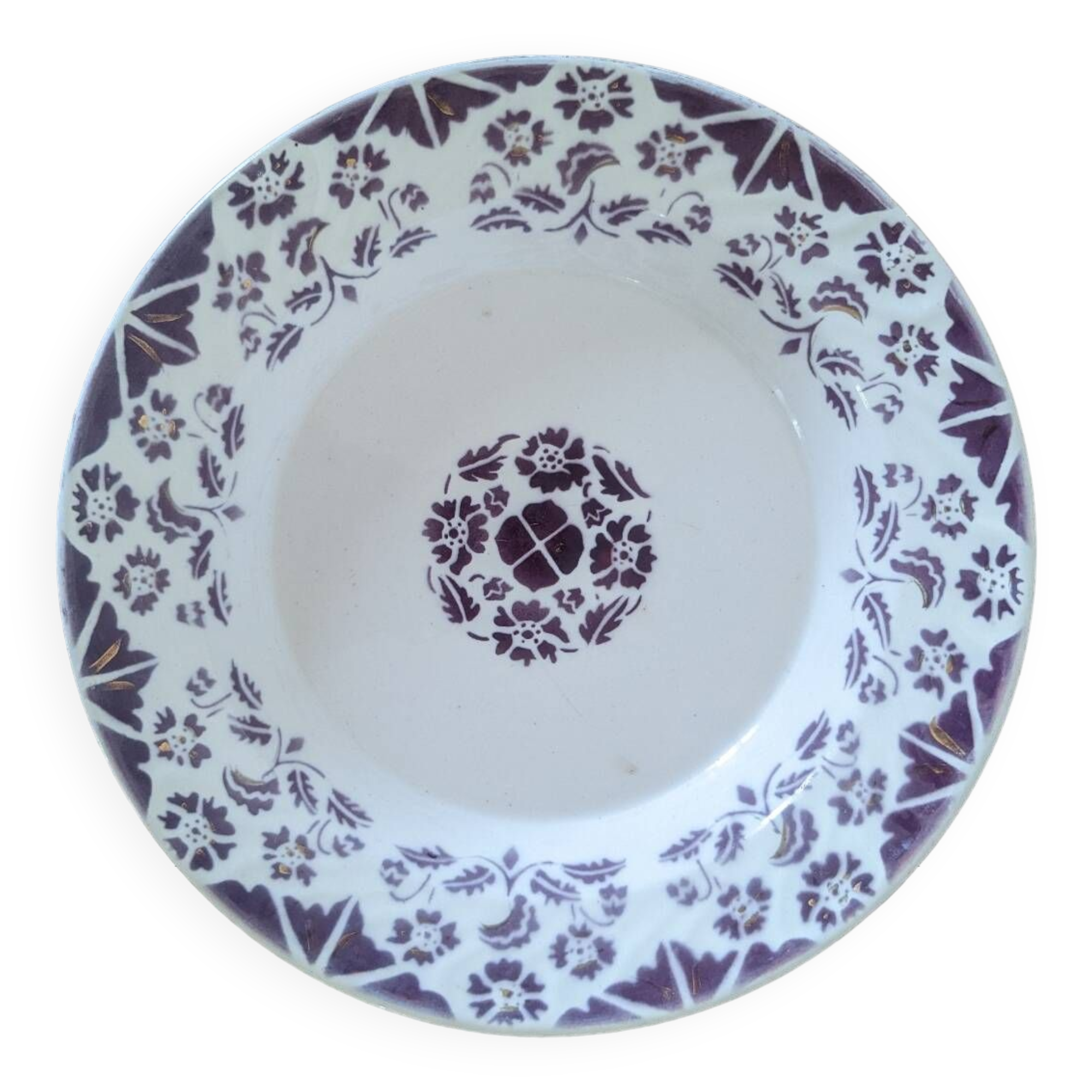 Digoin Sarreguemines dish purple