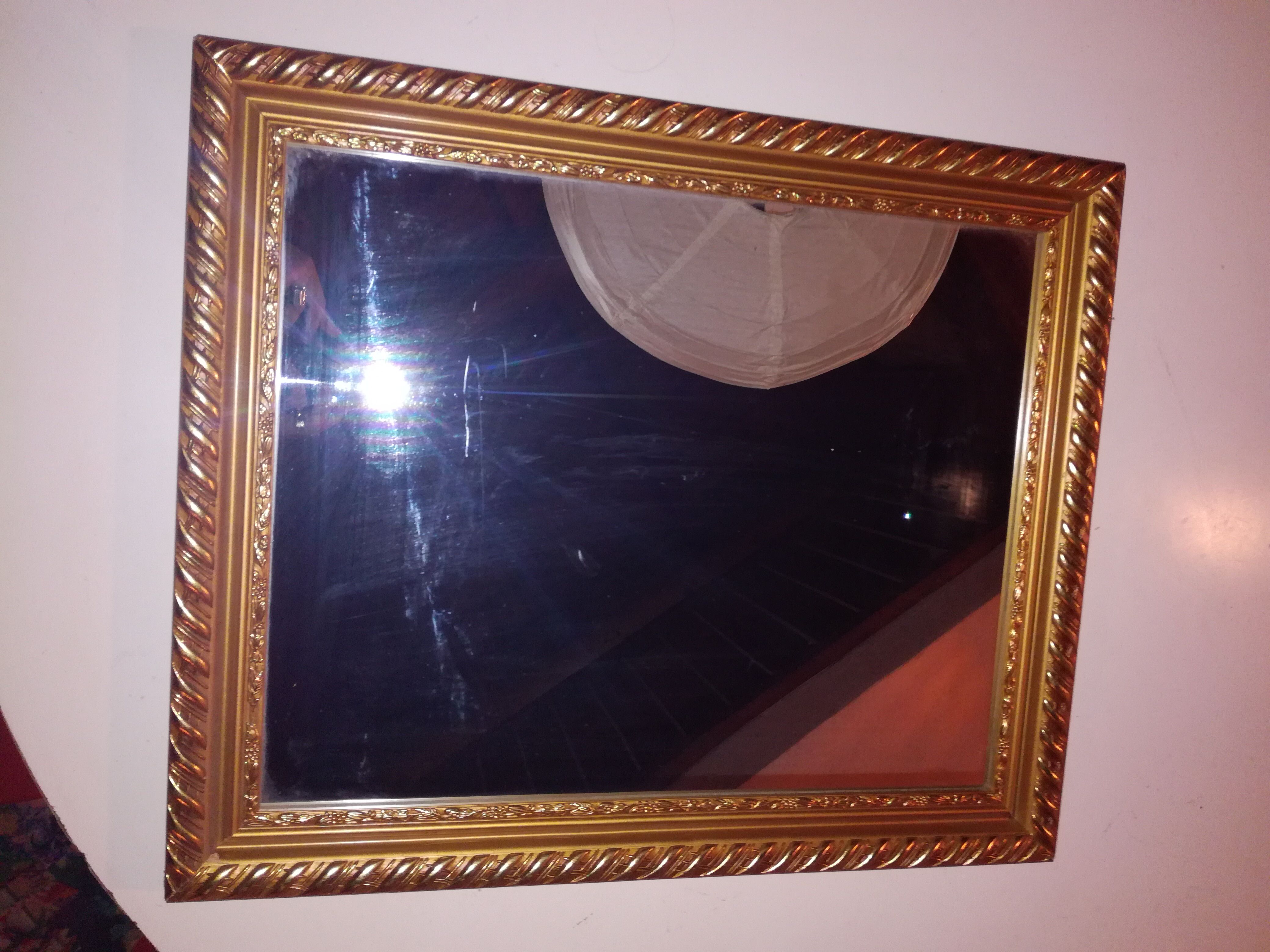 Golden mirror 50x60cm