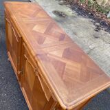 Louis XV buffet in solid wood from the 20th century with a turntable.