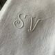 6 serviettes de table en damassé, monogramme