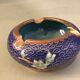 Old ashtray in cloisonné enamel japanese floral decoration