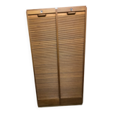 Double curtain louvered furniture