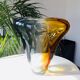 Vase tricolore en cristal soufflé du milieu du siècle par Per Lütken