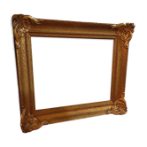 Mirror frame wood lily big golden ear, 65 cm