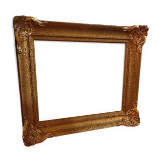 Mirror frame wood lily big golden ear, 65 cm